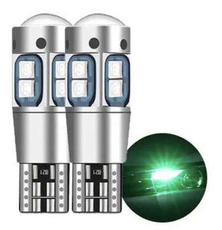 2Pcs Super Brigh T10 W5W 168 192 Led Lamp &ndash; CANBUS No Error Green / 2 Pcs / T10