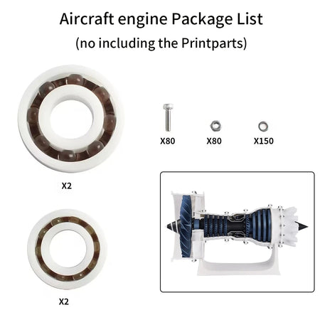 Bambu Lab Jet Engine 006 Model Components Kit for DIY 3D Printing