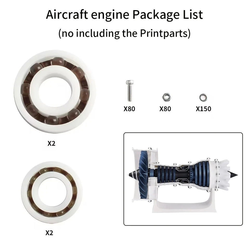 Bambu Lab Jet Engine 006 Model Components Kit for DIY 3D Printing