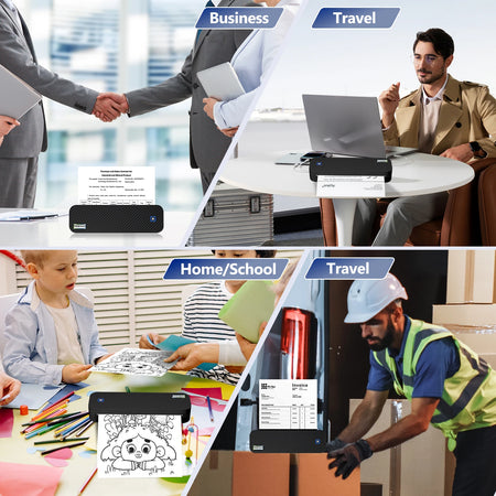Inkless Portable A4 Thermal Printer &ndash; Bluetooth Printing