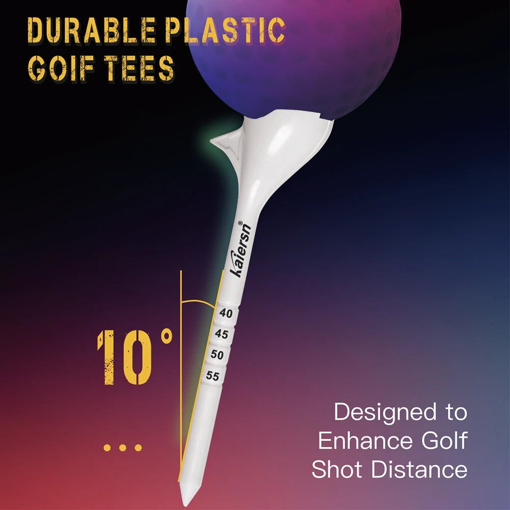 Kaiersn Golf Tees 10Pcs &ndash; Enhanced Shot Distance Design