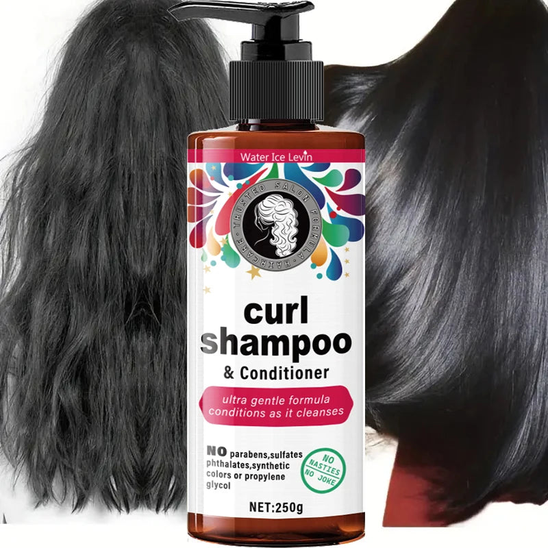 Water Ice Levin Curly Hair Shampoo and Conditioner &ndash; Super Soft Moisturizing Formula
