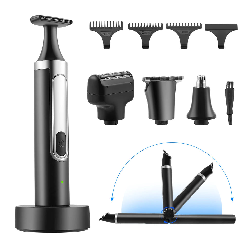 Мужская бритва для спины с длинной ручкой, беспроводная, для влажного и сухого использования