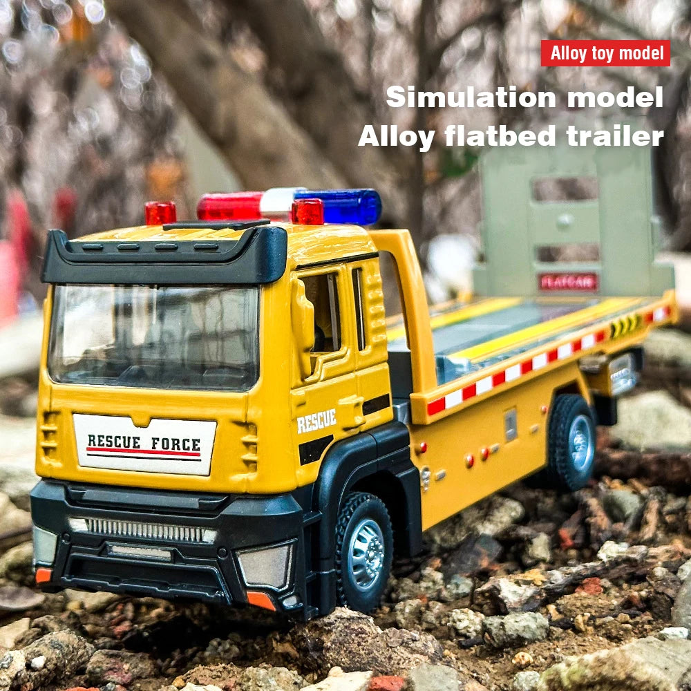 Alloy Truck Model 1/32 Diecast Flatbed &ndash; Sound And Light