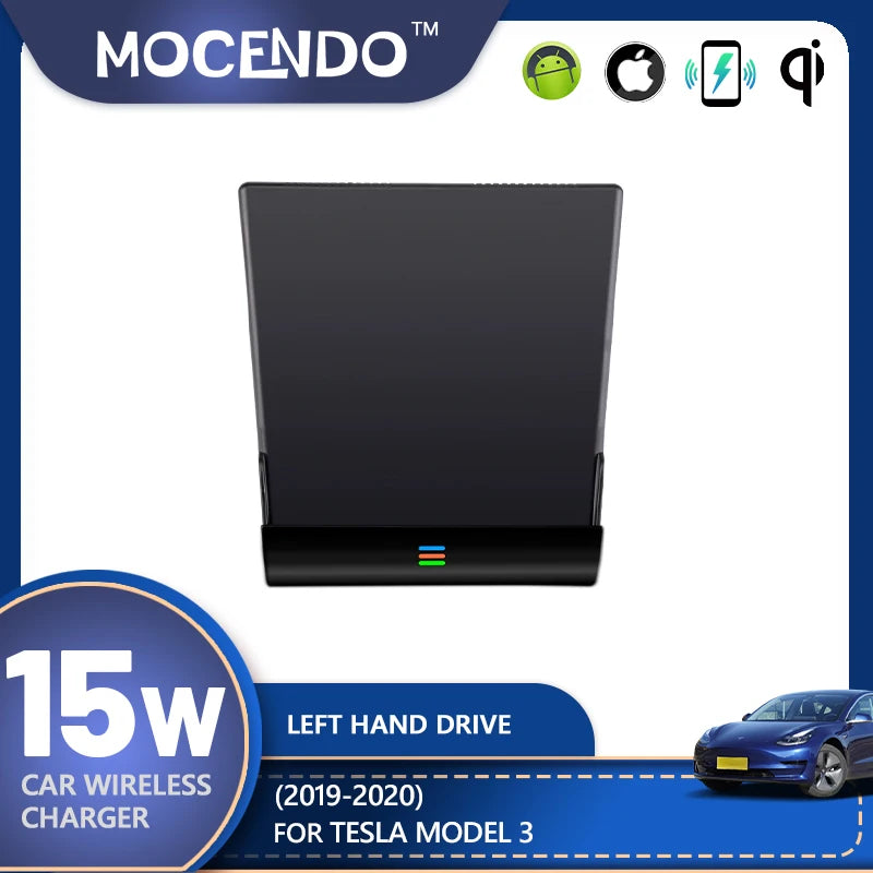 Qi snelle draadloze oplaadpad voor Tesla Model 3 2017 2020