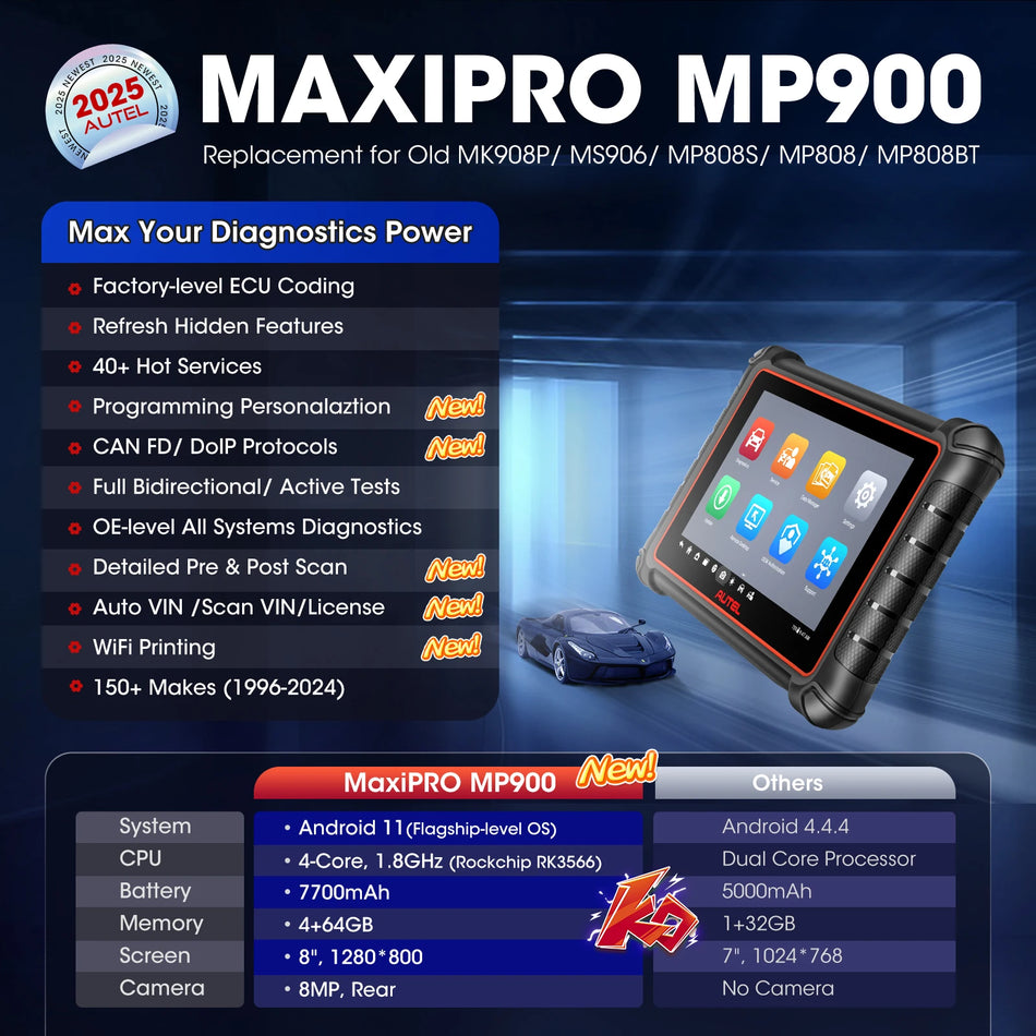 Autel MaxiPRO MP900 MP900E Car Diagnostic Tool - ECU Coding