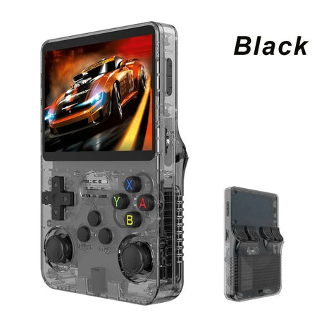 R36S Retro Handheld Video Game Console - 3.5&quot; IPS Screen, 128GB Storage black / 128G