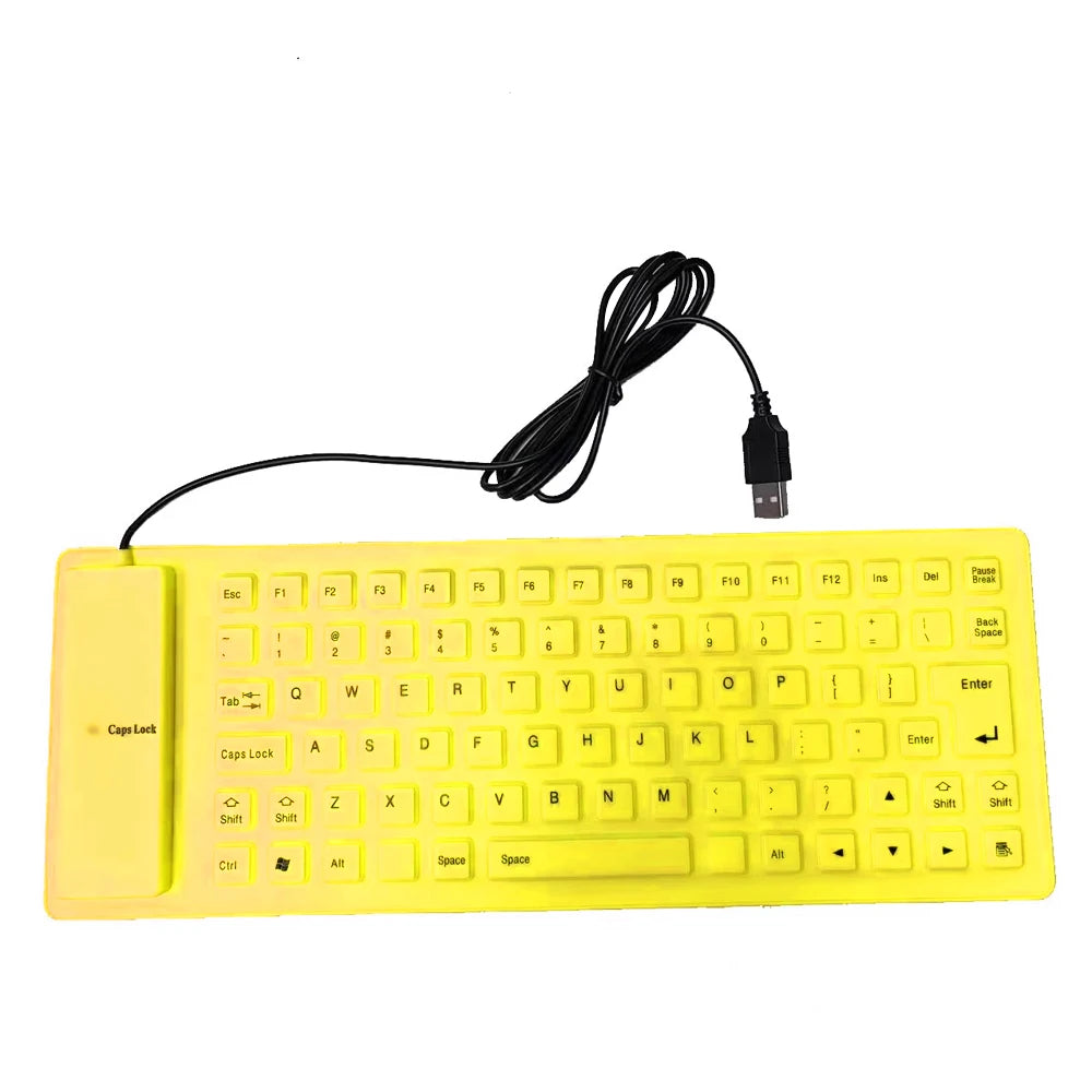 Portable Mini Keyboard 85 Keys &ndash; Foldable USB Keyboard yellow