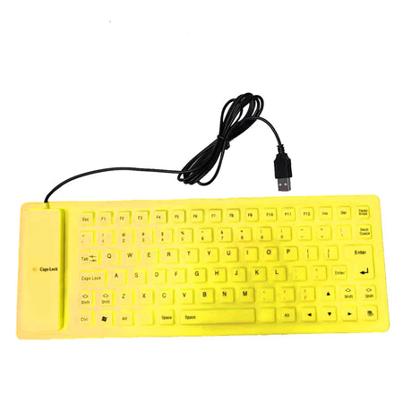Portable Mini Keyboard 85 Keys &ndash; Foldable USB Keyboard yellow
