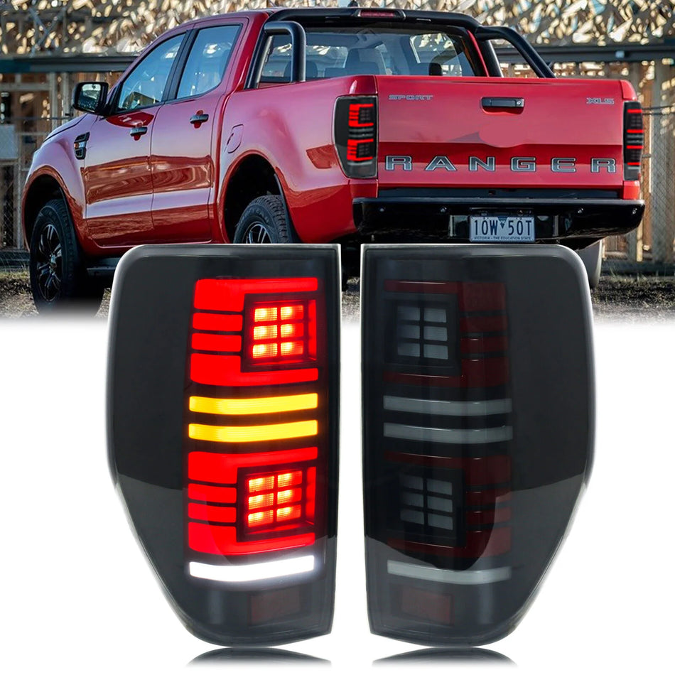 Ford Ranger LED Tail Lights With Sequential Turn Signal, Rear Lamps