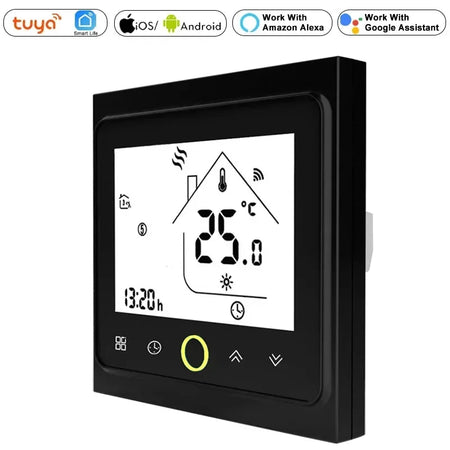WiFi Smart Thermostat for Central Air by YIDI - Alexa Compatible Black / 2 Pipe Wifi