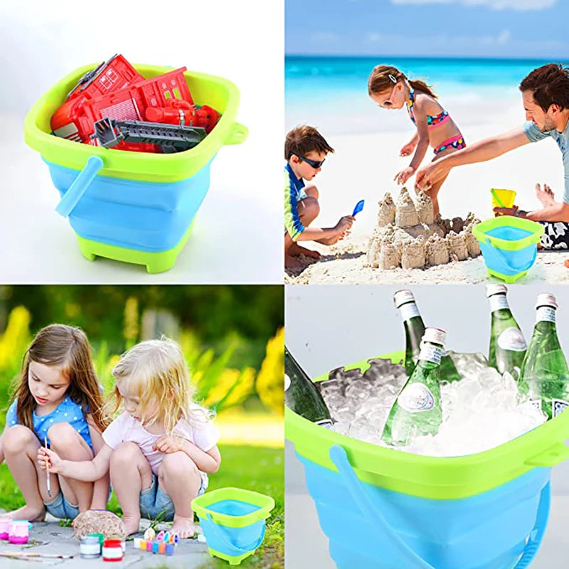 STF00469 Foldable Beach Bucket &ndash; Portable Sand Toy For Kids
