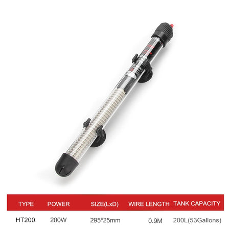 110v-220v Adjustable Temperature Thermostat Heater Rod for Aquariums 200W / EU 220-240V