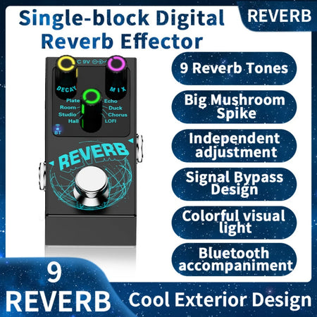Miwayer Mini Digital Reverb Guitar Effects Pedal &ndash; 9 Reverbs Default Title