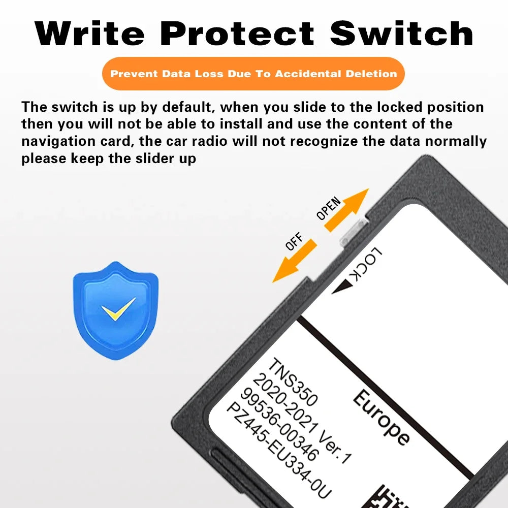 2020 2021 Version 8GB SD GPS Card Toyota TNS350 &ndash; EU Maps