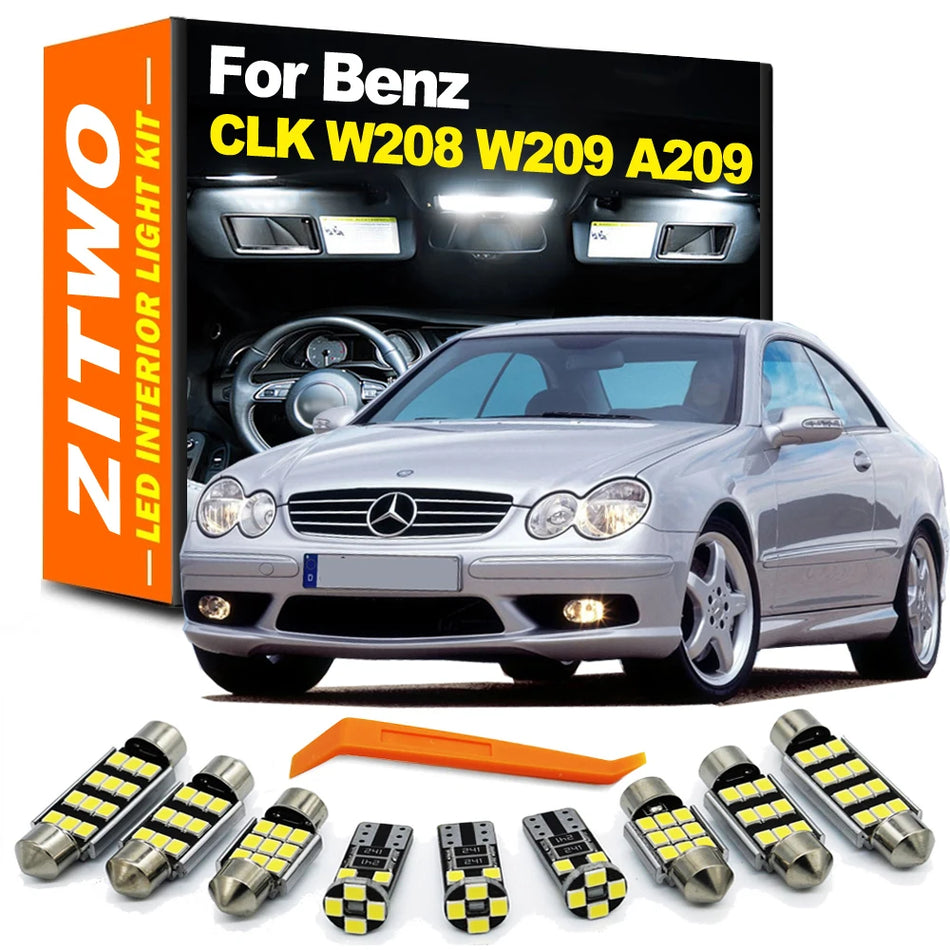 ZITWO LED Interior Light Kit for Mercedes Benz CLK (1998-2010) - Upgrade Dome, Map, and Reading Lights with 3x Brightness and Error-Free Installation