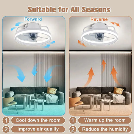 Smart LED Ceiling Fan with Remote