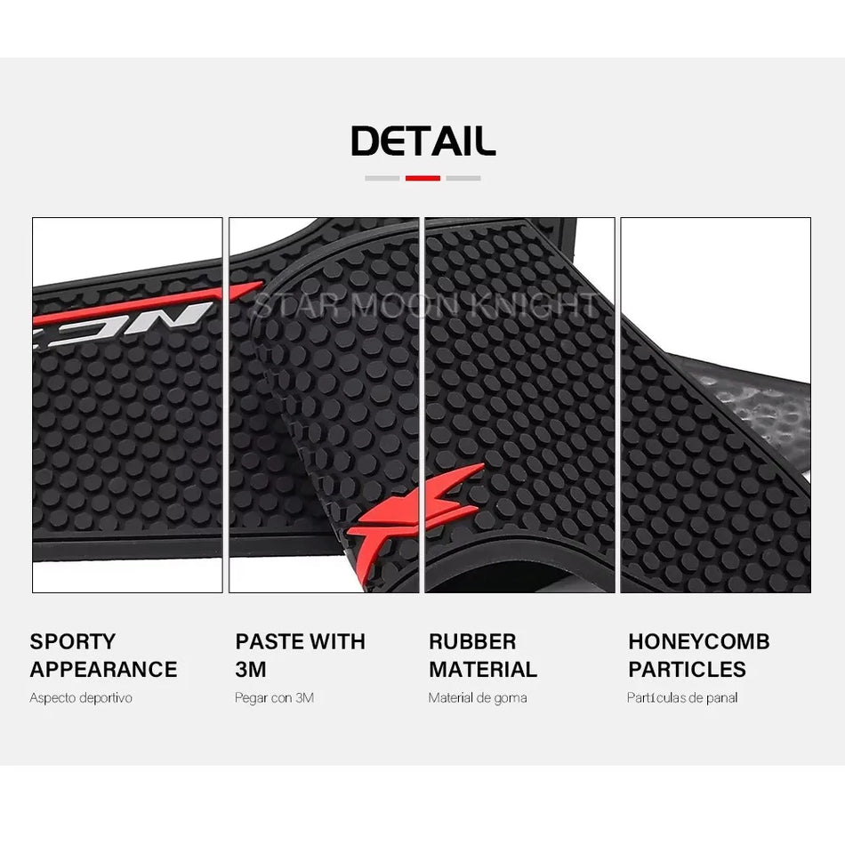 Honda NC750X tankskyddsset för sidobränsletanksskydd, gummigrepp för knätrafik