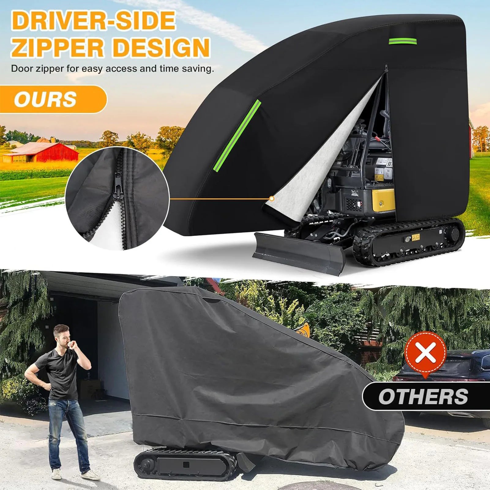 Mini Excavator Cover Bobcat E20 &ndash; Waterproof 210D Oxford