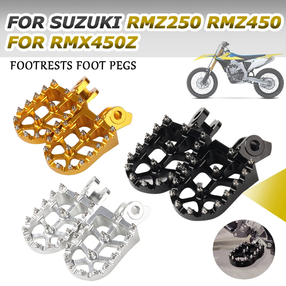 Suzuki RMZ250 voetsteunen met spikes van aluminiumlegering