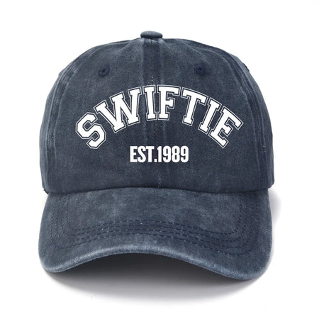 SWIFTIE Pink Letter Print Unisex Baseball Cap dark blue / Adjustable 55-58cm