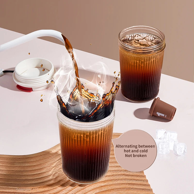 High Borosilicate Glass Portable Water Cup &ndash; Heat Resistant