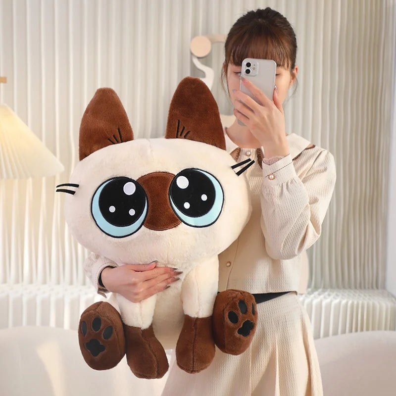 Super Soft 35-60cm Siamese Cat Stuffed Doll for Cozy Home Decor