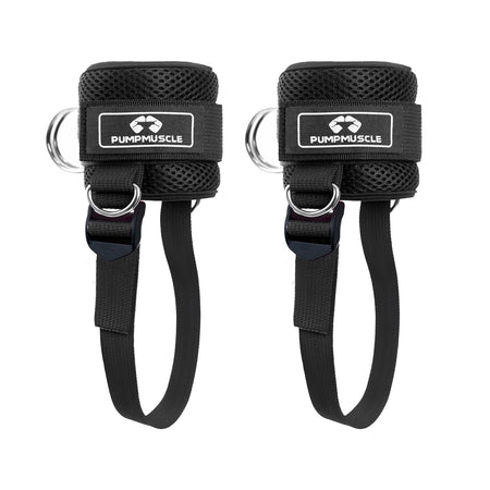 Adjustable Ankle Straps for Cable Machines - Enhance Your Workout black