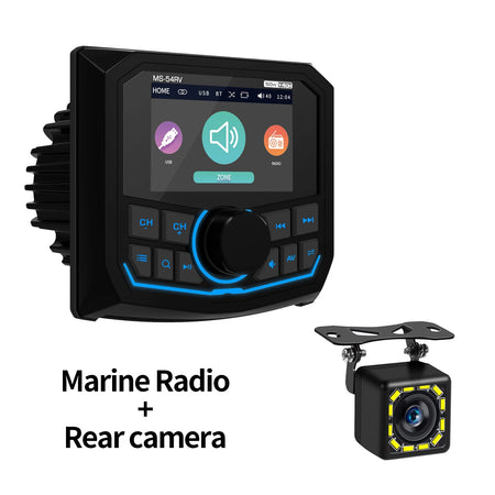AKAMATE MS-54RV Boat Radio &ndash; Waterproof IPX5 Bluetooth Radio 12LED