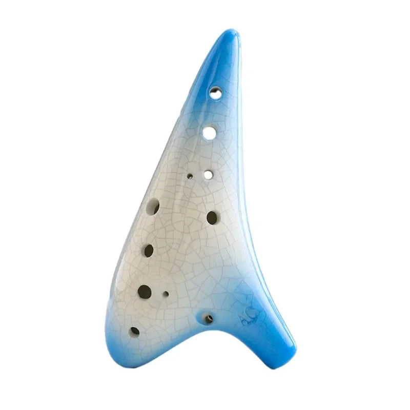 12-Gat Keramische Ocarina Alto C Fluit Met Crackle Patroon Voor Beginners