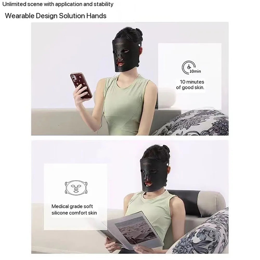 Dubniy LED Facial Mask &ndash; 7 Colors Photon Therapy for Skin Rejuvenation