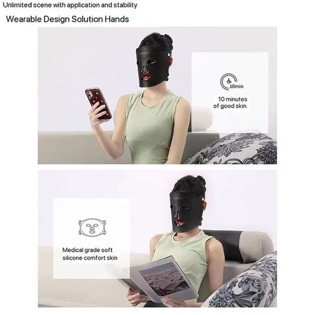 Dubniy LED Facial Mask &ndash; 7 Colors Photon Therapy for Skin Rejuvenation