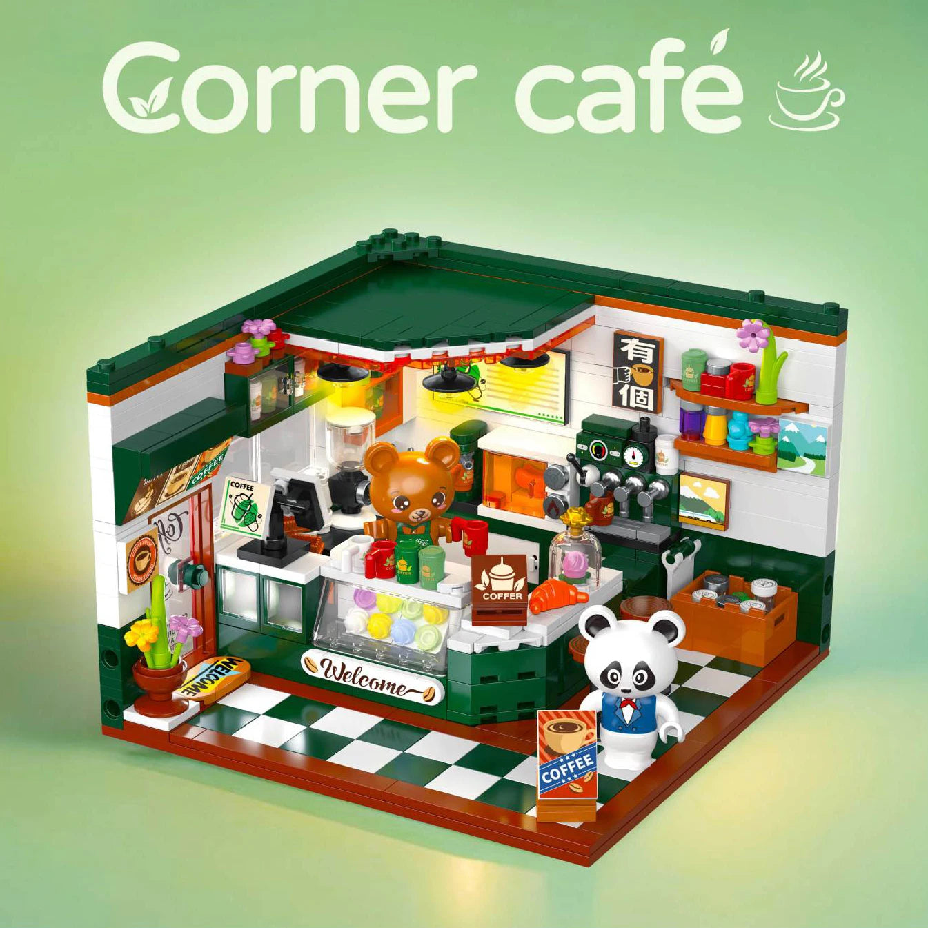 Street View Building Blocks &ndash; Creative Coffee Shop Assembly Set