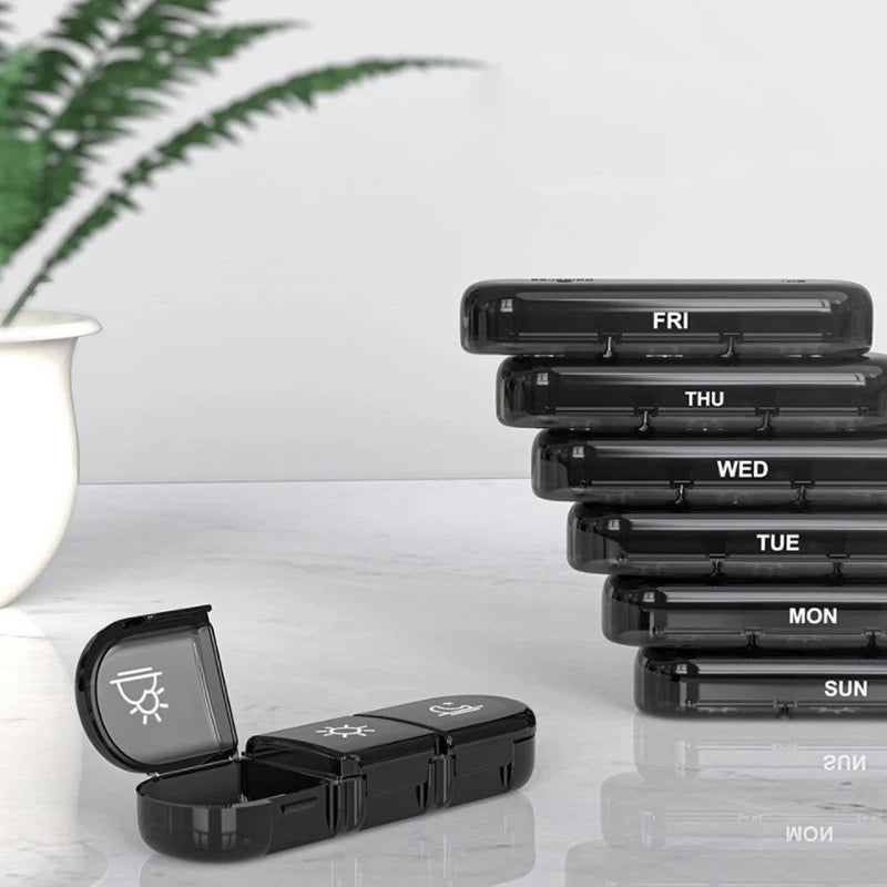 Portable 7 Days 21 Grids Pill Box &ndash; Large Capacity Case