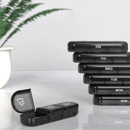 Portable 7 Days 21 Grids Pill Box &ndash; Large Capacity Case