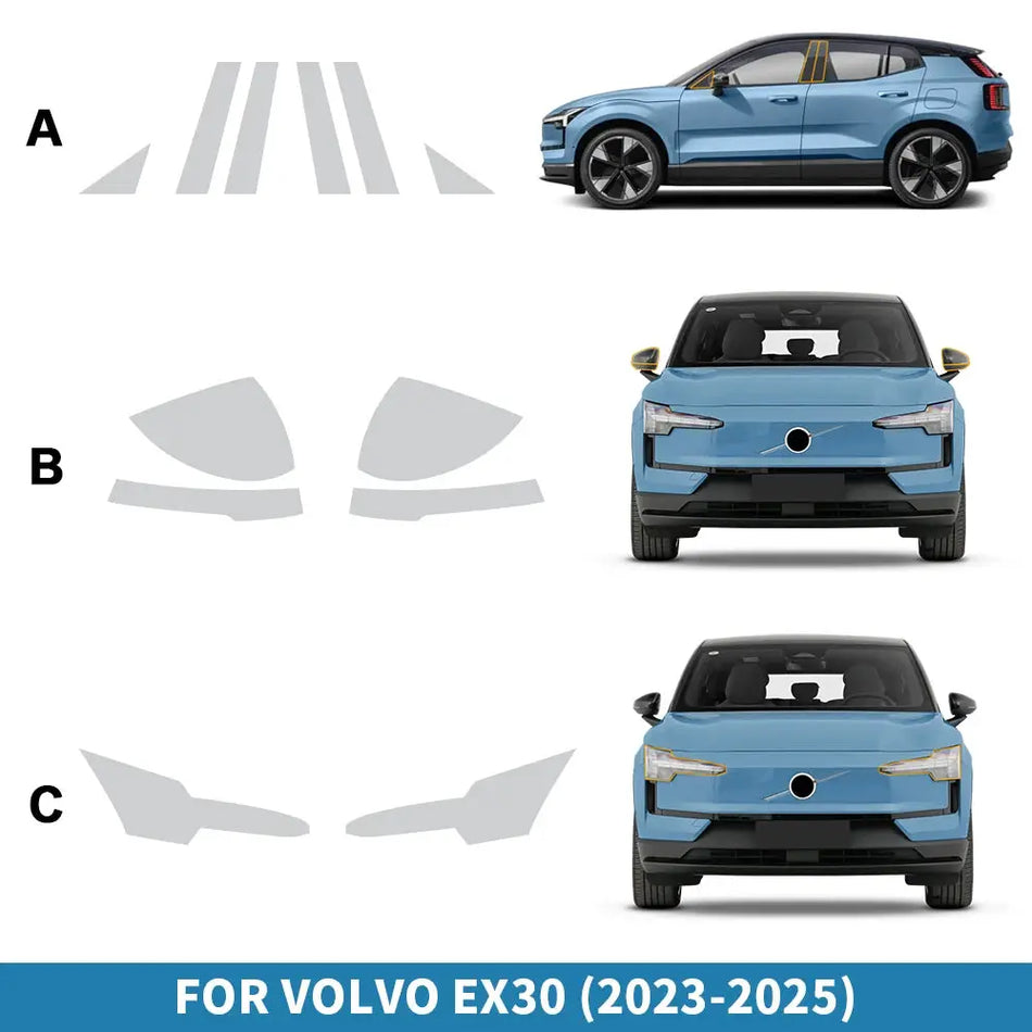 Transparent TPU Paint Protection Film For Volvo EX30 by InterCyprus Trading Ltd