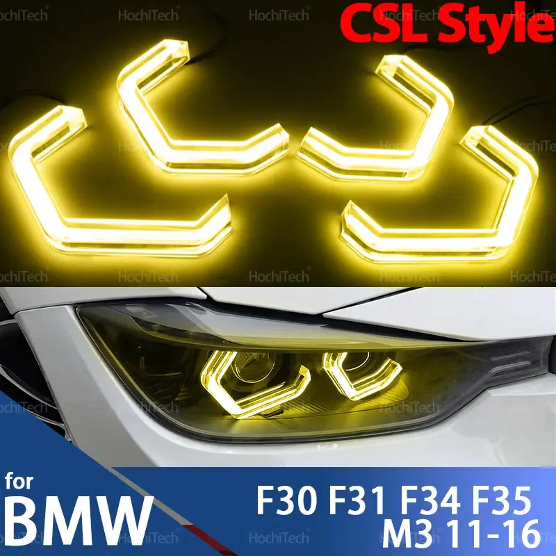 Yellow Angel Eyes Headlight Kit for BMW F30 F31 F34 F35 2011-2016