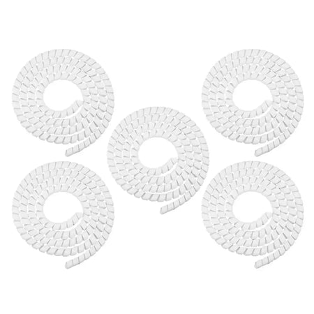 1.3m Spiral Cable Protector For M365 Pro 2 And Bicycles 5Pcs White