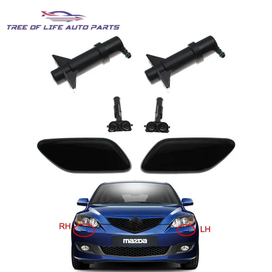 Headlight Washer Nozzle Actuator Pump Replacement for Mazda 3 BK 2003-2008 Axela BK 5-Door