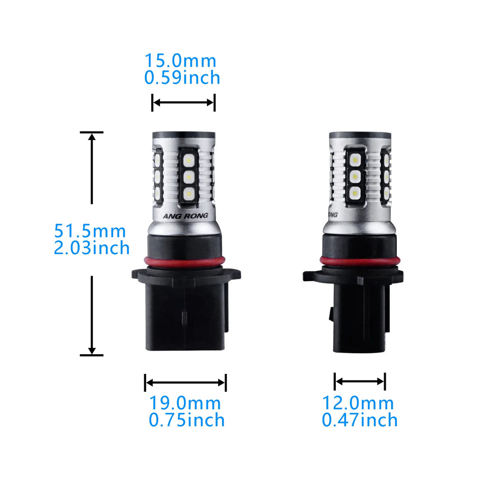 LED Bulbs for Mercedes W212 C207 E-Class 2x Canbus PSX26W 16SMD 3838 DRL Xenon-White 6000K