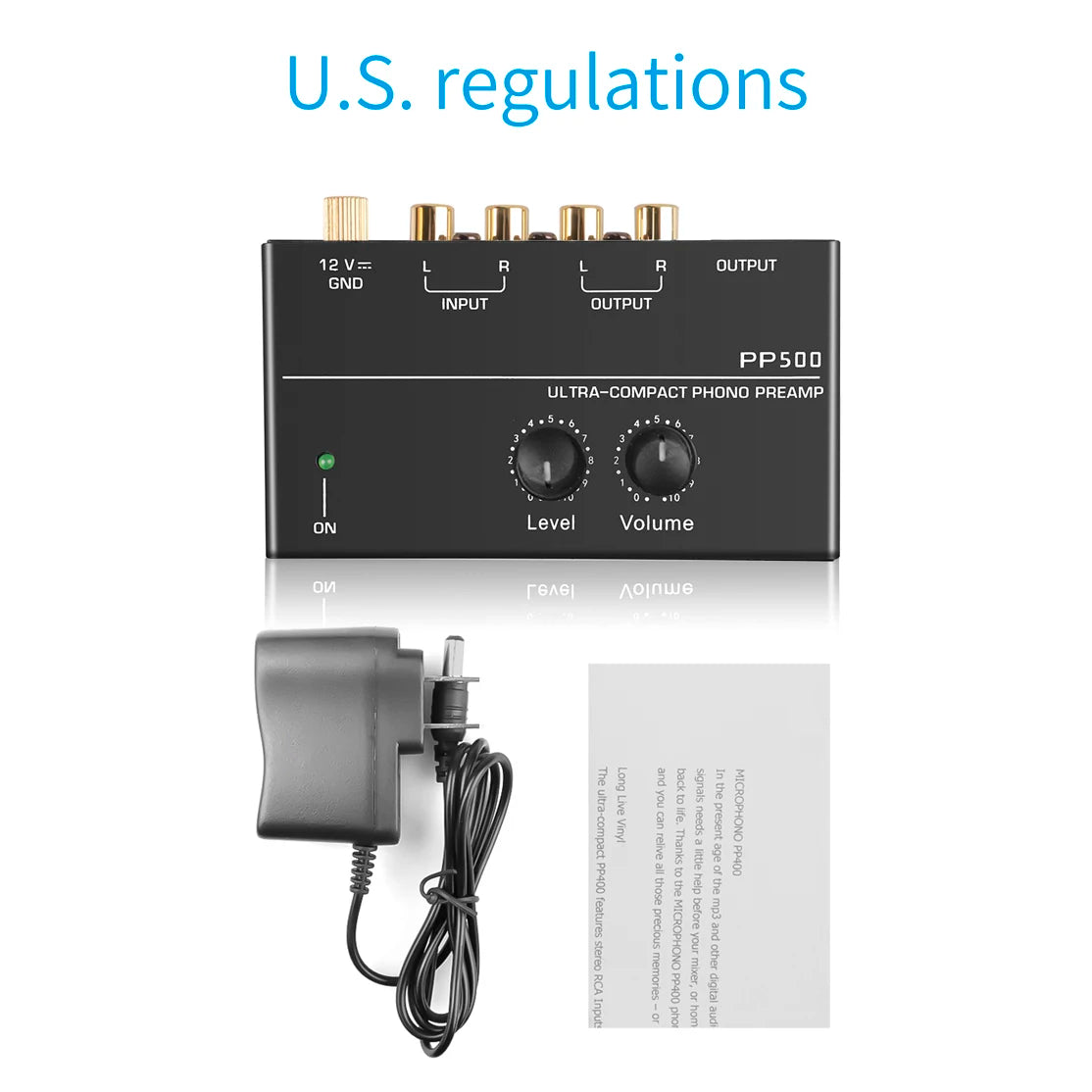 Phono Preamp Preamplifier &ndash; Level Volume Control For LP US Plug