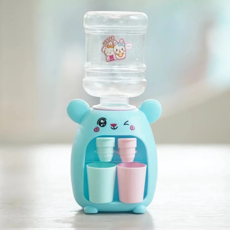Mini Dual Water Dispenser Toy for Kids - Fun Pink &amp; Blue Kitchen Play Blue