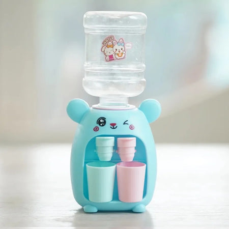 Mini Dual Water Dispenser Toy for Kids - Fun Pink &amp; Blue Kitchen Play Blue
