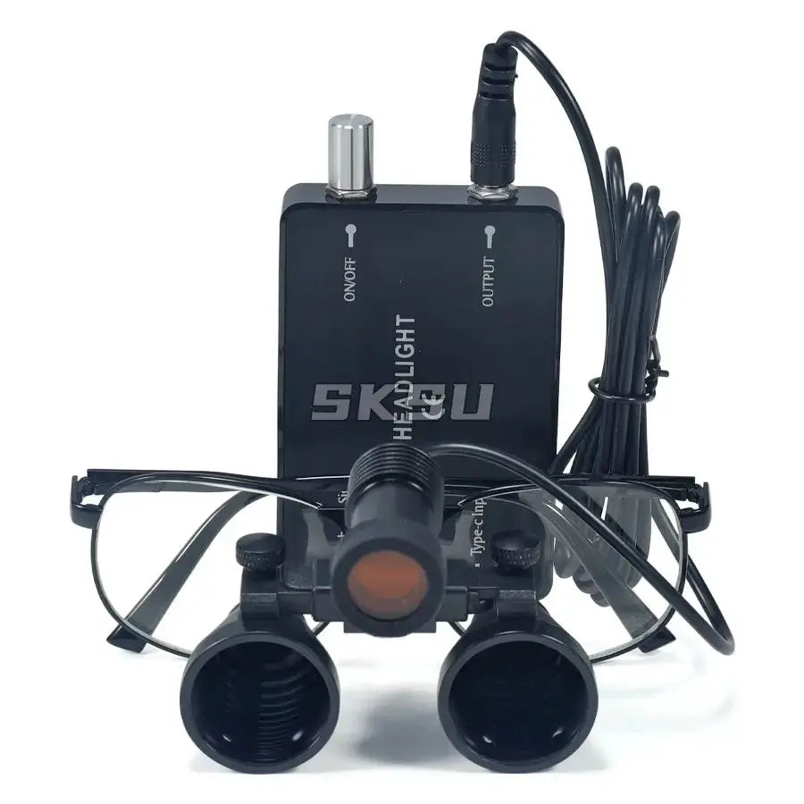 Dental Loupe With Lamp 2.5x 3.5x Magnification Metal Frame Lab Medical Magnifier with Fabric Box for Dentists Focus by InterCyprus Trading Ltd