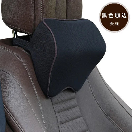 Breathable 3D Memory Foam Car Headrest &ndash; Neck Support Black Brown