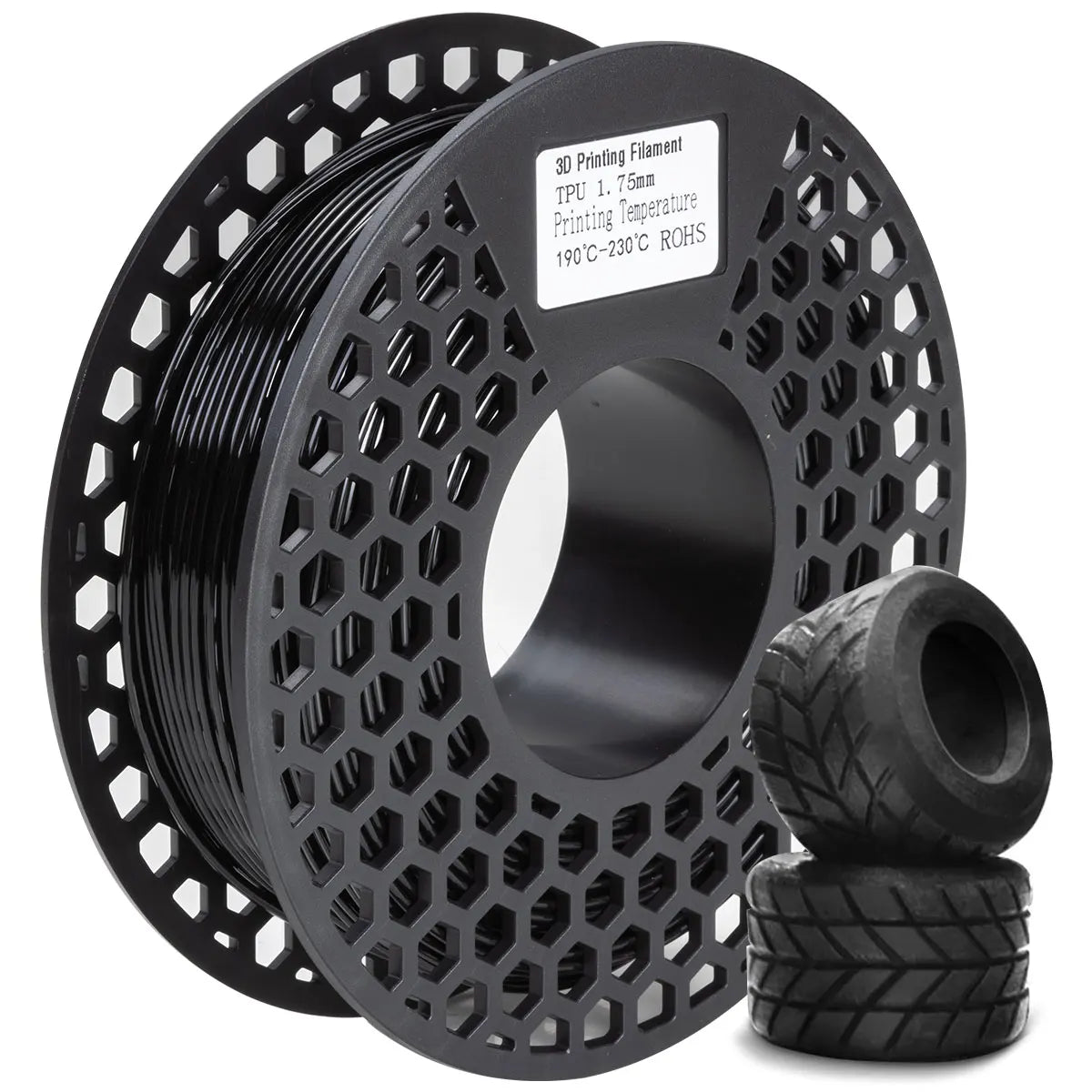 200g TPU Filament &ndash; Non-Toxic Flexible Odorless Filament black