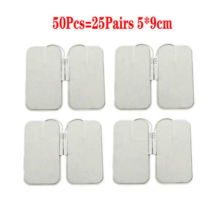 TENS EMS Electrode Pads &ndash; Self Adhesive Muscle Stimulator Deluxe 50PCs(25pairs)5x9cm