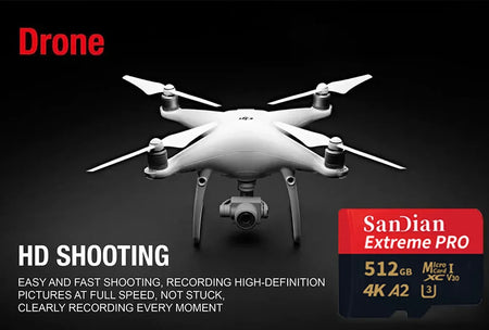 Micro TF SD Card 512GB &ndash; High Speed Class 10 U3 4K Performance