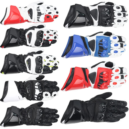 Two-X GP Pro Leather Motorcycle Racing Gloves - Full Finger, Unisex