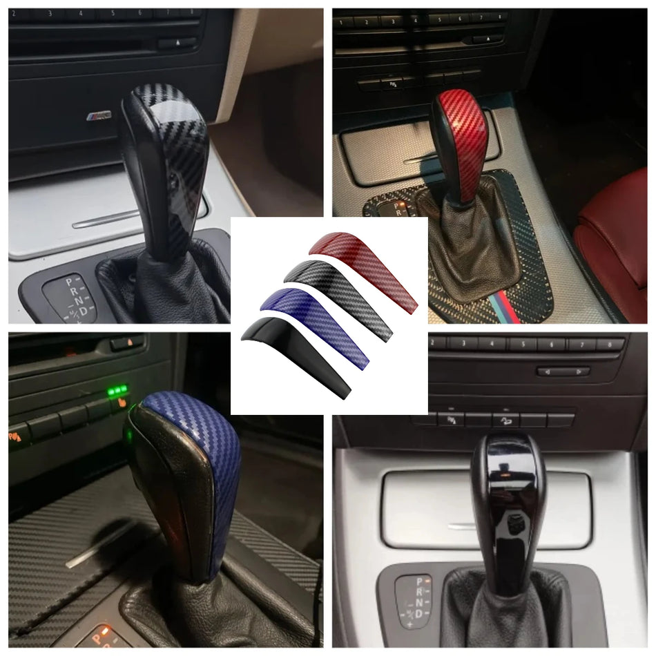 Gear Shift Knob Trim for BMW 3 Series ABS Carbon Fiber Finish for E90 E92 E93 E84 Accessory
